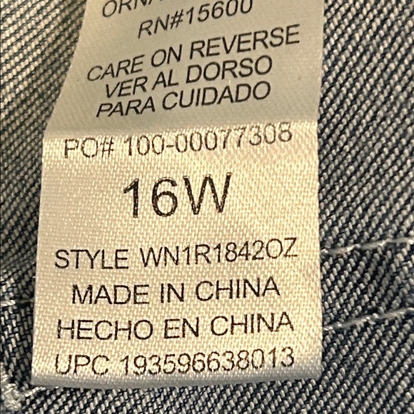 Democracy Ab Technology Women's Distress Jeans Size 16W - Picture 11 of 14